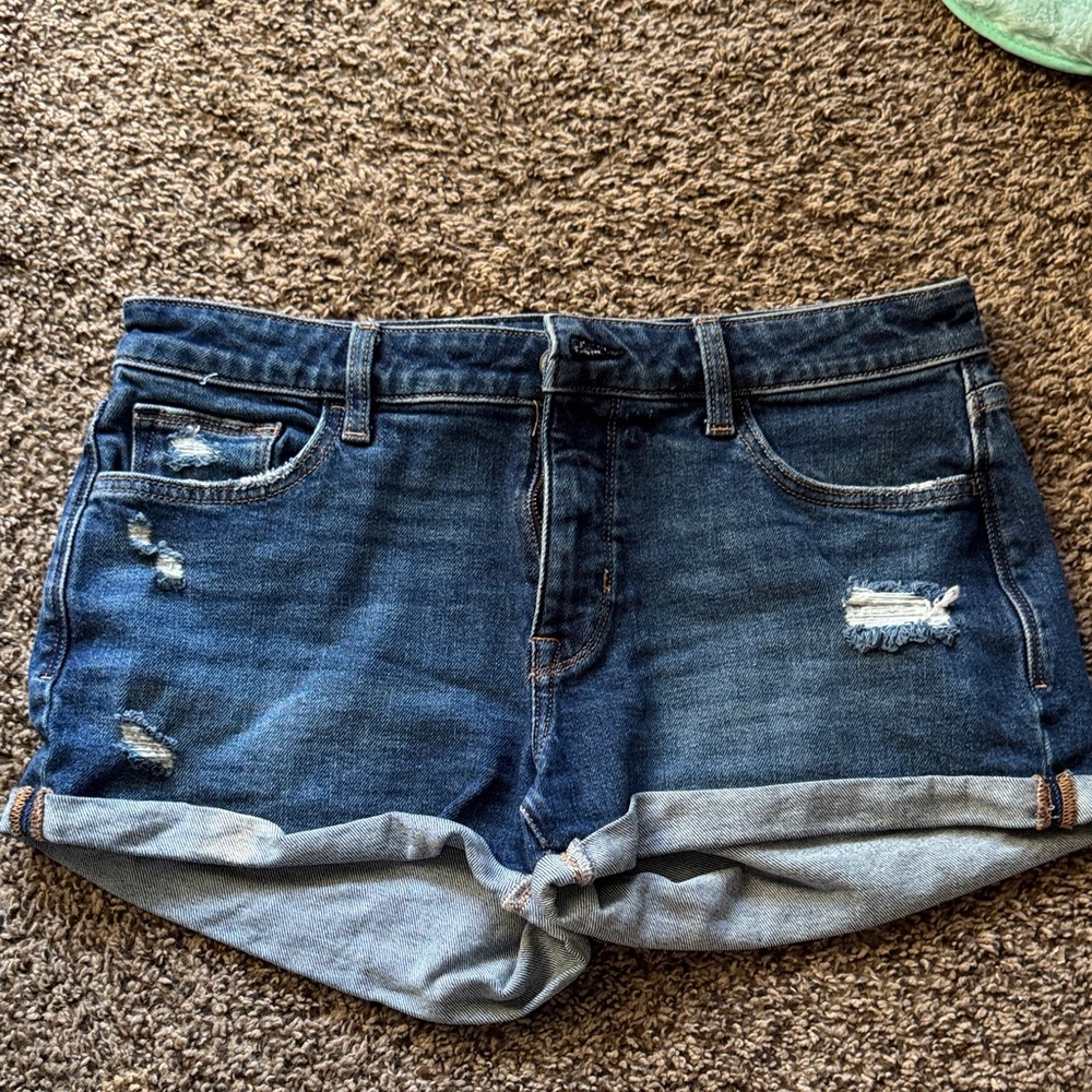 Arizona Jean Company Distressed Blue Jean Shorts